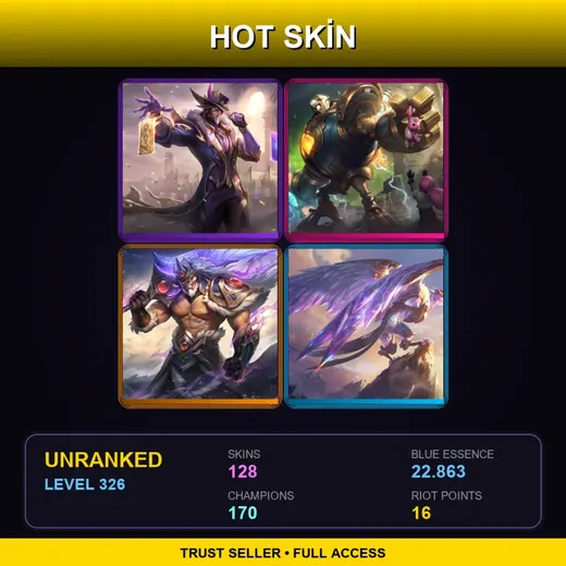 SG | Victorious Twisted Fate | Victorious Blitzcrank | Victorious Tryndamere | Victorious Anivia | 128 Skin | 170 Champ | Lv326 — Star Guardian Ekko
