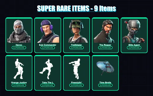 [PC/XBOX/PSN] | Havoc | Sub Commander | Trailblazer | The Reaper | Elite Agent | 27 skin | 46 pickaxe | 33 emote | 48 glider | Lv708