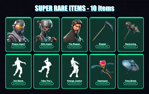 [PS4/PS5/XBOX/PC] | Rogue Agent | Elite Agent | The Reaper | Catalyst | Frozen Raven | 166 skin | 158 pickaxe | 175 emote | 134 glider | Lv1900
