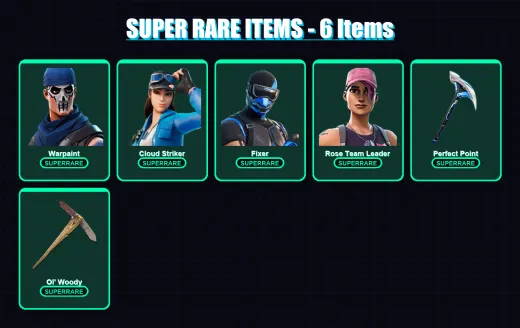 [PC/XBOX] | Warpaint | Cloud Striker | Fixer | Rose Team Leader | Vi | 90 skin | 94 pickaxe | 53 emote | 62 glider | Lv620