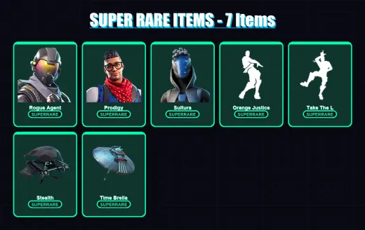 [PC/XBOX] | Rogue Agent | Prodigy | Sultura | Dark Voyager | Vegeta | 65 skin | 66 pickaxe | 89 emote | 60 glider | Lv807