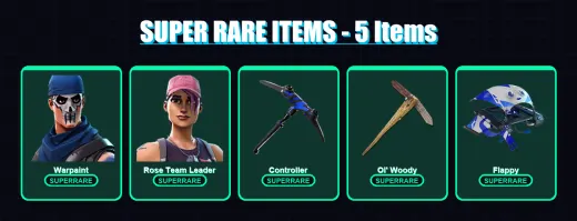 [PS4/PS5/XBOX/PC] | Warpaint | Rose Team Leader | Drift | Redline | Huntress | 5 skin | 8 pickaxe | 5 emote | 7 glider | Lv65