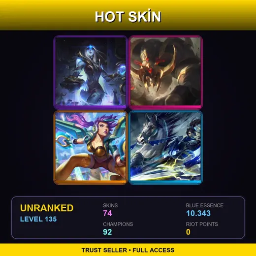 SG | Conqueror Alistar | Cosmic Queen Ashe | Star Guardian Janna | Star Guardian Poppy | 74 Skin | 92 Champ | Lv135 — Lagoon Dragon Kai Sa