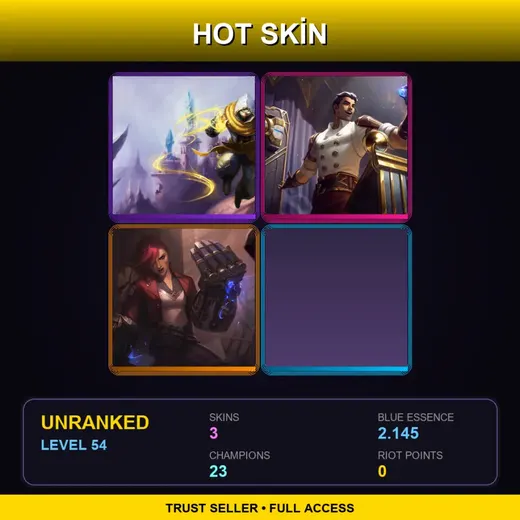 LAN | Shadow Prince Malzahar | Arcane Inventor Jayce | Arcane Undercity Vi | 3 Skin | 23 Champ | Lv54