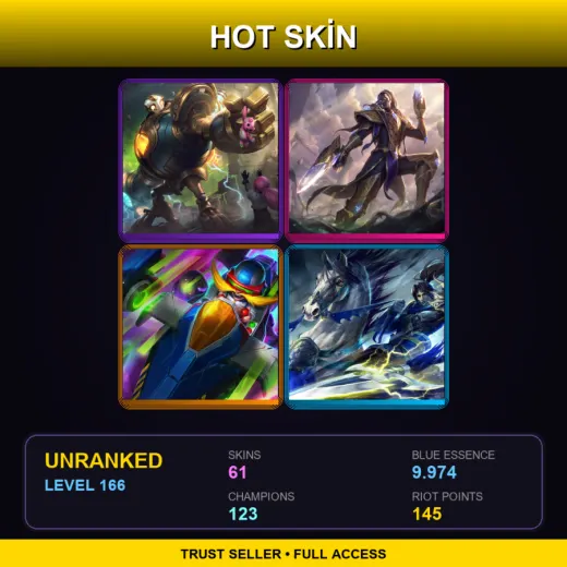 EUNE | Victorious Blitzcrank | Victorious Lucian | Arcade Corki | Warring Kingdoms Xin Zhao | 61 Skin | 123 Champ | Lv166