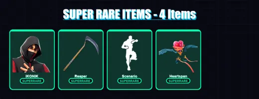 [PC/XBOX/PSN] | IKONIK | Blackheart | The Prisoner | Luxe | The Ice King | 45 skin | 87 pickaxe | 67 emote | 69 glider | Lv1108