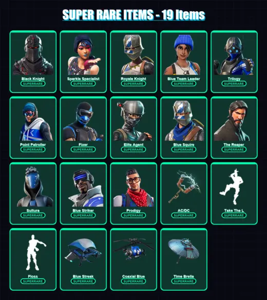[PC] | Black Knight | Sparkle Specialist | Royale Knight | Blue Team Leader | Trilogy | 148 skin | 183 pickaxe | 142 emote | 151 glider | Lv2365 — Game account