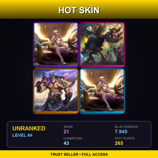 EUW | Prestige K/DA Evelynn (2022) | Victorious Blitzcrank | Victorious Tryndamere | Prestige K/DA Evelynn | 21 Skin | 43 Champ | Lv64