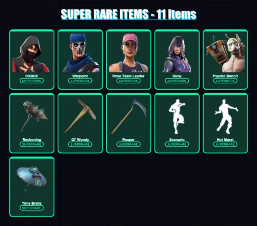 [PC/XBOX] | IKONIK | Warpaint | Rose Team Leader | Glow | Psycho Bandit | 141 skin | 200 pickaxe | 171 emote | 159 glider | Lv3703