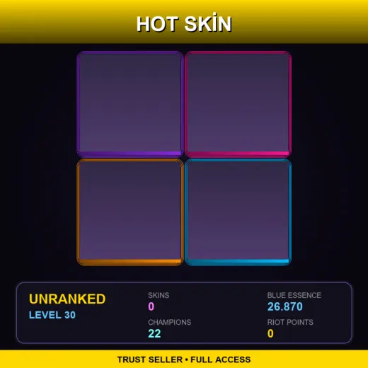 BR | Lv30 | Unranked | 0 Skin | 22 Champ