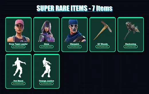 [PC/XBOX/PSN] | Rose Team Leader | Glow | Warpaint | Blackheart | Ronin | 54 skin | 56 pickaxe | 54 emote | 54 glider | Lv768