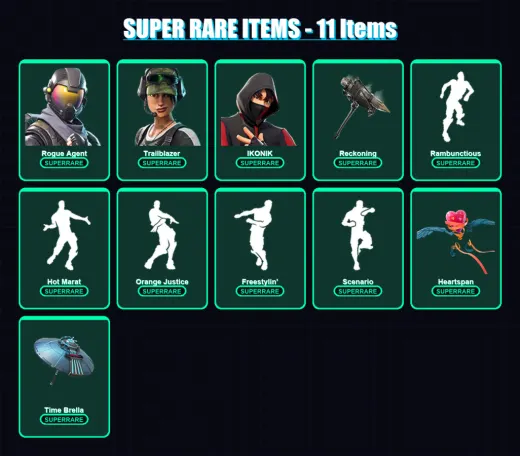 [PC/XBOX] | Rogue Agent | Trailblazer | IKONIK | Hybrid | Valor | 88 skin | 71 pickaxe | 91 emote | 70 glider | Lv1087