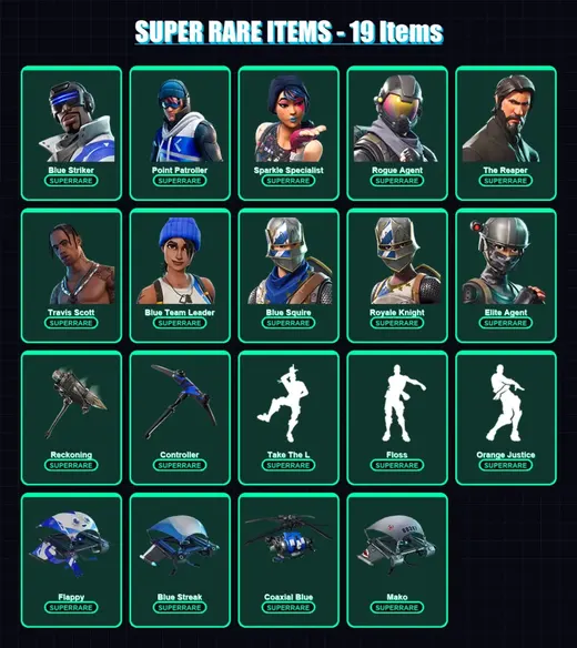 [PS4/PS5/XBOX/PC] | Blue Striker | Point Patroller | Sparkle Specialist | 54 skin | Lv669