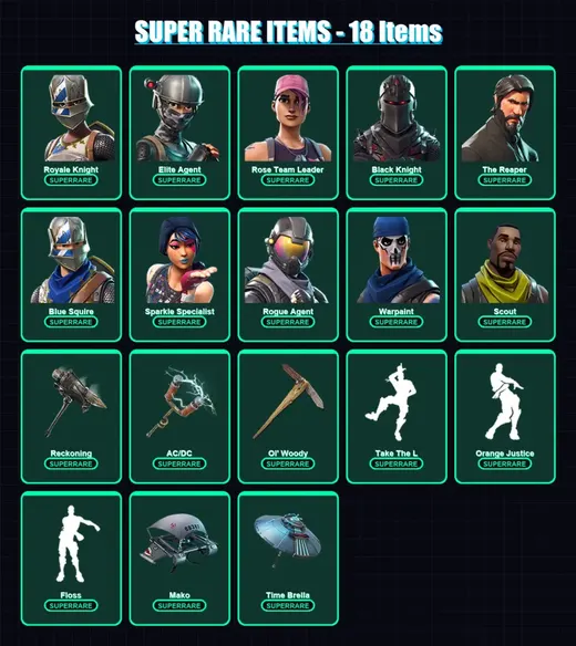 [PC/XBOX/PSN] | Royale Knight | Elite Agent | Rose Team Leader | Black Knight | The Reaper | 121 skin | 138 pickaxe | 123 emote | 125 glider | Lv166