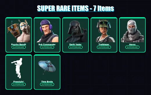 [PC/XBOX/PSN] | Psycho Bandit | Sub Commander | Darth Vader | Trailblazer | Havoc | 212 skin | 250 pickaxe | 204 emote | 157 glider | Lv1916