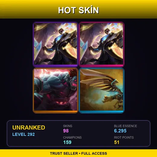 LAN | Prestige Pulsefire Thresh (2022) | Prestige Pulsefire Thresh | Hextech Sion | Hextech Anivia | 98 Skin | 159 Champ | Lv292