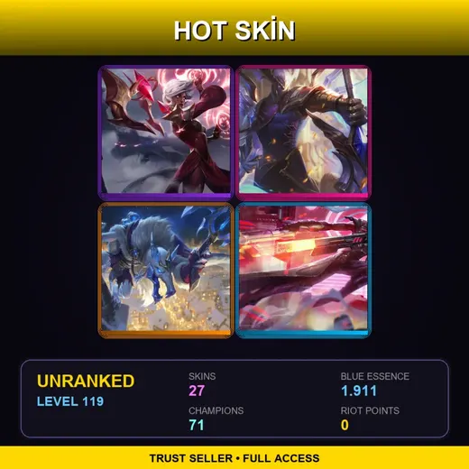 EUNE | Conqueror Karma | Victorious Aatrox | PROJECT: Lucian | Ice King Twitch | 27 Skin | 71 Champ | Lv119 — Atlantean Syndra