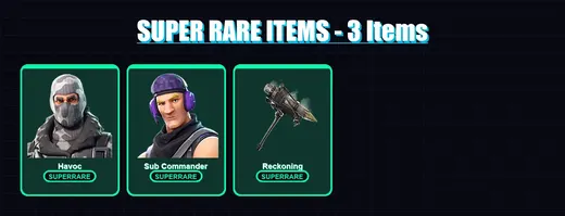 [PC/PSN] | Havoc | Sub Commander | Calamity | DJ Yonder | Terminator | 7 skin | 10 pickaxe | 14 emote | 8 glider | Lv157