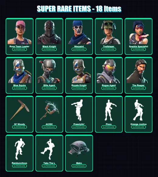 [PS4/PS5/XBOX/PC] | Rose Team Leader | Black Knight | Warpaint | 98 skin | Lv1687