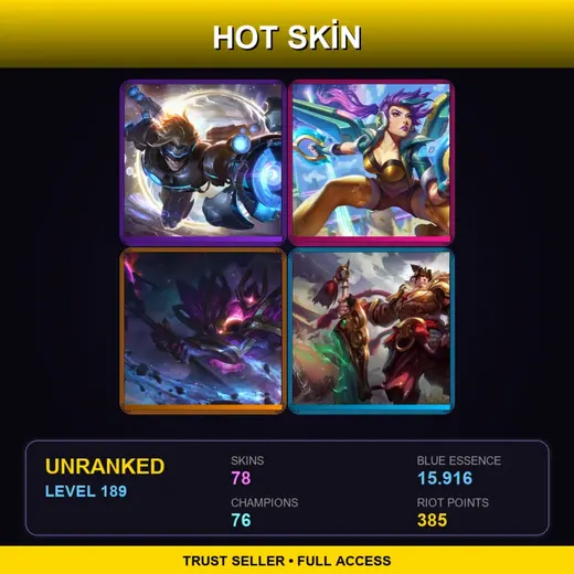 LAS | Pulsefire Ezreal | Arcade Kai'Sa | Dark Star Mordekaiser | Warring Kingdoms Garen | 78 Skin | 76 Champ | Lv189