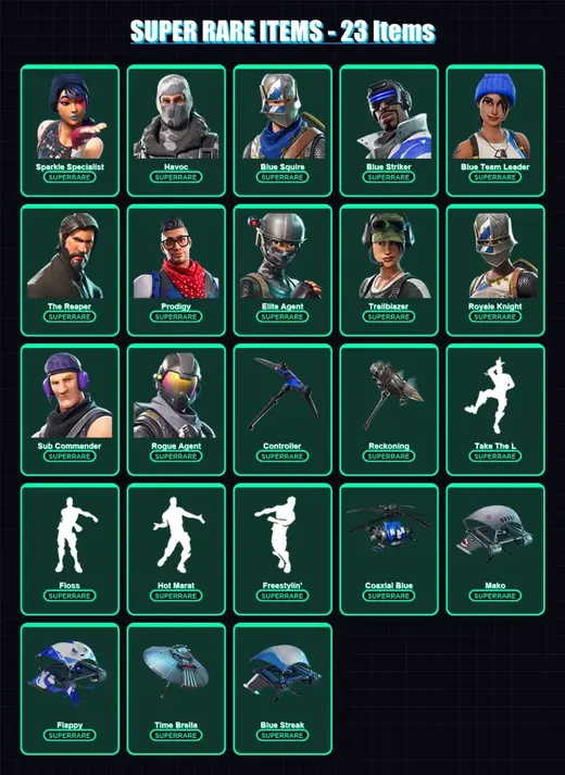 [PS4/PS5/XBOX/PC] | Sparkle Specialist | Havoc | Blue Squire | Blue Striker | Blue Team Leader | 44 skin | 36 pickaxe | 33 emote | 46 glider | Lv476 — Game account