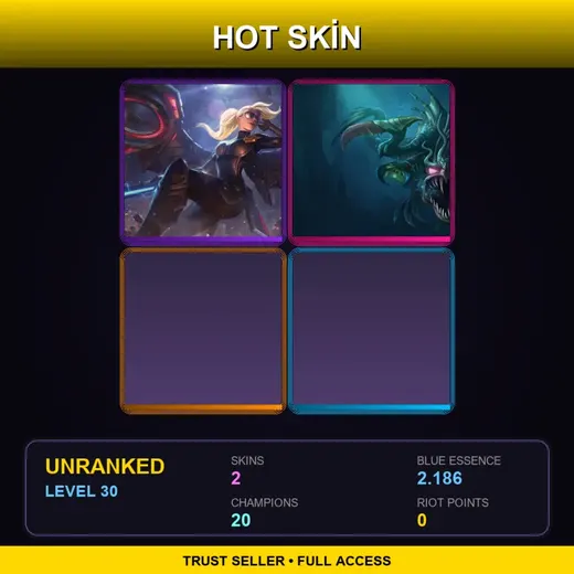 LAN | Riot Kayle | Loch Ness Cho'Gath | 2 Skin | 20 Champ | Lv30 — Loch Ness Cho Gath