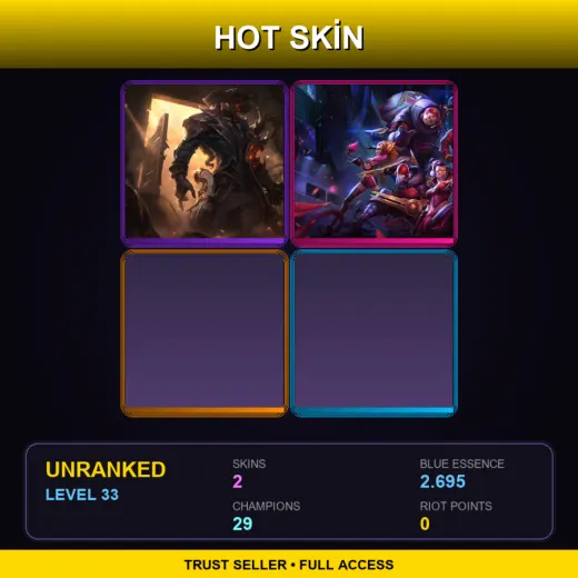 EUW | High Noon Lucian | SKT T1 Vayne | 2 Skin | 29 Champ | Lv33