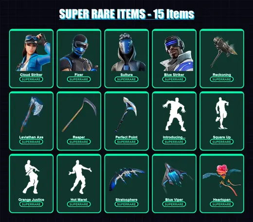 [PS4/PS5/XBOX/PC] | Cloud Striker | Fixer | Sultura | Blue Striker | The Scientist | 142 skin | 162 pickaxe | 161 emote | 142 glider | Lv2616