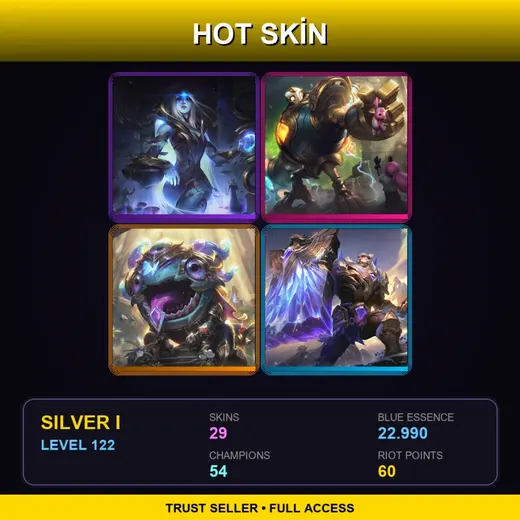 LAS | Victorious Blitzcrank | Victorious Kog'Maw | Victorious Braum | Victorious Lucian | 29 Skin | 54 Champ | Silver I | Lv122 — Sugar Rush Evelynn