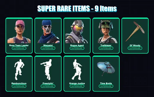 [PC/XBOX/PSN] | Rose Team Leader | Warpaint | Rogue Agent | Trailblazer | Tricera Ops | 44 skin | 62 pickaxe | 54 emote | 50 glider | Lv753