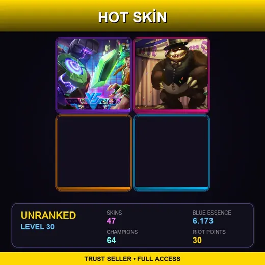 EUW | Arcade Riven | Prom Queen Annie | Cutpurse Twisted Fate | Waterloo Miss Fortune | 47 Skin | 64 Champ | Lv30