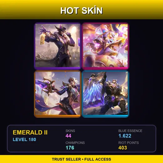 RU | Victorious Twisted Fate | Prestige Space Groove Lulu | Victorious Fiora | Victorious Braum | 44 Skin | 176 Champ | Emerald II | Lv180