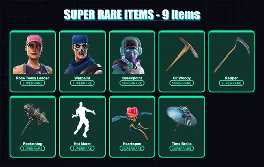 [PC/XBOX/PSN] | Rose Team Leader | Warpaint | Breakpoint | Hime | Luxe | 118 skin | 113 pickaxe | 92 emote | 108 glider | Lv1108