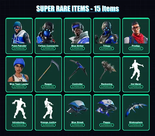 [PC/XBOX/PSN] | Point Patroller | Carbon Commando | Blue Striker | Trilogy | Prodigy | 80 skin | 58 pickaxe | 69 emote | 68 glider | Lv939 — Game account