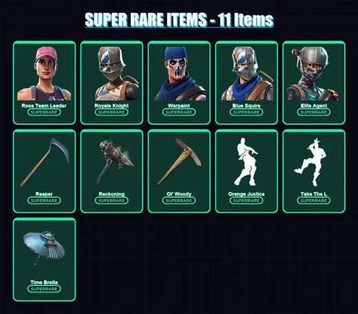 [PC/XBOX/PSN] | Rose Team Leader | Royale Knight | Warpaint | Blue Squire | Elite Agent | 72 skin | 57 pickaxe | 72 emote | 60 glider | Lv710