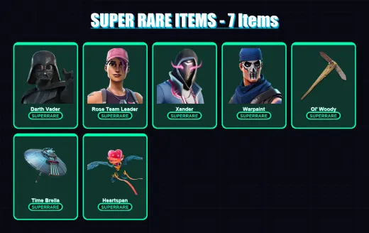 [PC/XBOX/PSN] | Darth Vader | Rose Team Leader | Xander | Warpaint | Lynx | 136 skin | 158 pickaxe | 129 emote | 137 glider | Lv1778