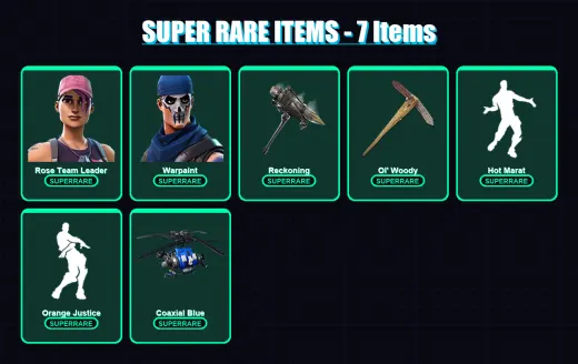 [PC/XBOX] | Rose Team Leader | Warpaint | Dire | Valor | Lynx | 46 skin | 32 pickaxe | 45 emote | 35 glider | Lv351