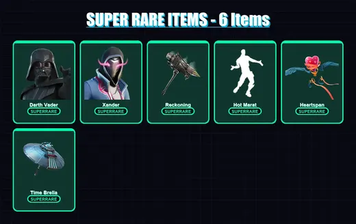 [PC] | Darth Vader | Xander | Catalyst | Sentinel | Zeus | 200 skin | 221 pickaxe | 203 emote | 215 glider | Lv3223