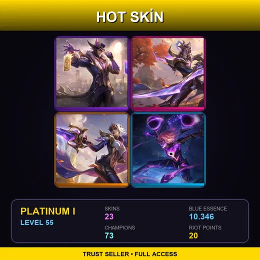BR | Victorious Twisted Fate | Victorious Master Yi | Victorious Fiora | Dark Star Kai'Sa | 23 Skin | 73 Champ | Platinum I | Lv55