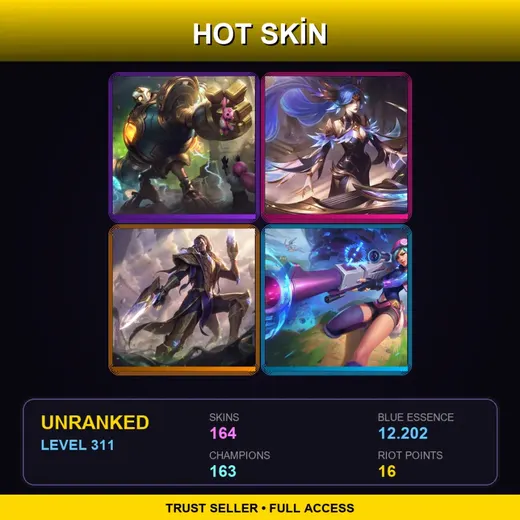 SG | Victorious Blitzcrank | Victorious Sona | Victorious Lucian | Battle Academia Caitlyn | 164 Skin | 163 Champ | Lv311 — Mistletoe Leblanc