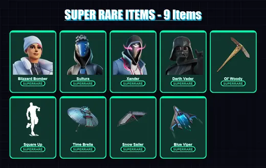 [PS4/PS5/PC] | Blizzard Bomber | Sultura | Xander | Darth Vader | Mizuki | 175 skin | 250 pickaxe | 180 emote | 152 glider | Lv2713
