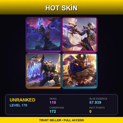 SG | Victorious Fiora | Victorious Braum | Victorious Maokai | Victorious Aatrox | 110 Skin | 172 Champ | Lv170