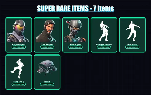 [PS4/PS5/XBOX/PC] | Rogue Agent | The Reaper | Elite Agent | Dark Voyager | Lynx | 30 skin | 34 pickaxe | 47 emote | 42 glider | Lv728