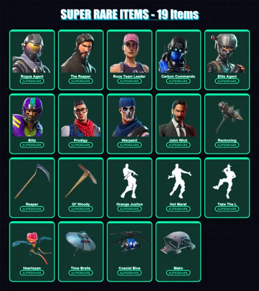[PS4/PS5/XBOX/PC] | Rogue Agent | The Reaper | Rose Team Leader | 219 skin | Lv2349