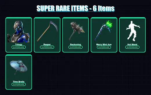 [PC] | Trilogy | Dire | Frozen Red Knight | Deadpool | Calamity | 58 skin | 51 pickaxe | 48 emote | 54 glider | Lv989