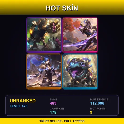 VN | Victorious Blitzcrank | Victorious Master Yi | Victorious Sona | Victorious Kog'Maw | 483 Skin | 178 Champ | Lv470
