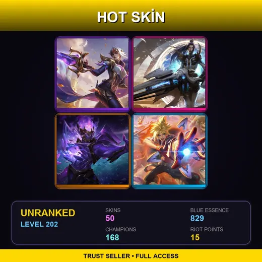 LAS | Victorious Fiora | Battle Academia Ezreal | Spirit Blossom Kindred | Spirit Blossom Lillia | 50 Skin | 168 Champ | Lv202