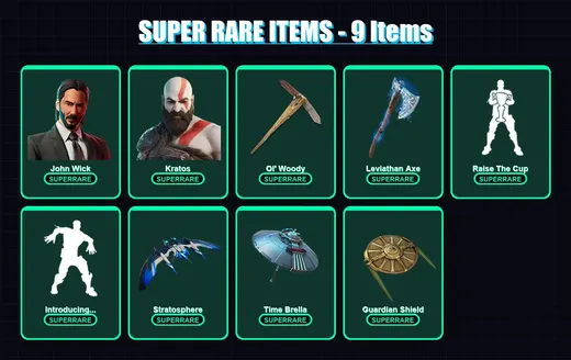 [PS4/PS5/XBOX/PC] | Agent Peely | John Wick | Kratos | Menace | Fusion | 199 skin | 164 pickaxe | 201 emote | 127 glider | Lv2074