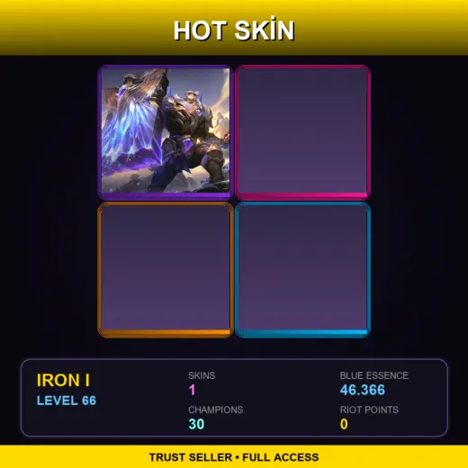 BR | Victorious Braum | 1 Skin | 30 Champ | Iron I | Lv66
