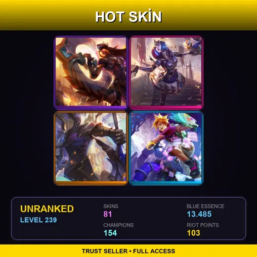 LAS | Victorious Sivir | Victorious Orianna | Victorious Aatrox | Dark Star Karma | 81 Skin | 154 Champ | Lv239